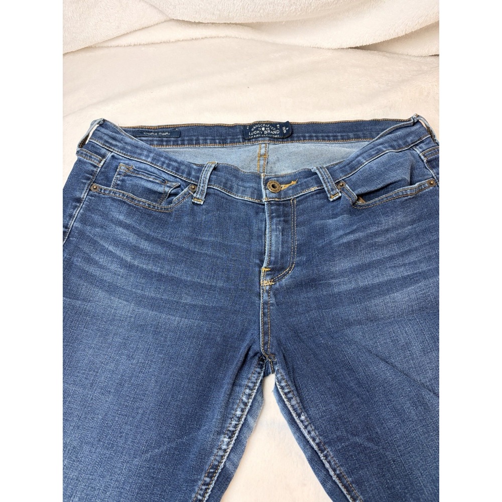 Lucky Brand Women's Charlie Skinny Dark Blue Irvine Skinny Jeans Size 14/32 Long